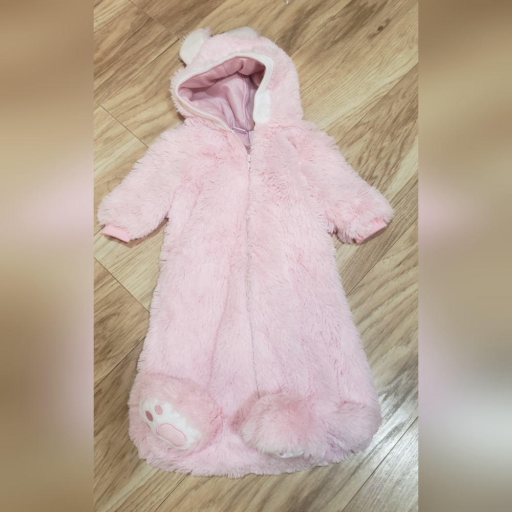 Infant Zip Up Hooded Bunny Sack Super Soft Warm Winter Outdoors Cozy 0-6 Months